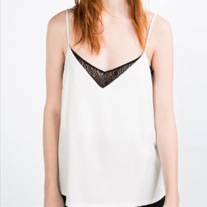 NWT Zara camisole to, lace detail